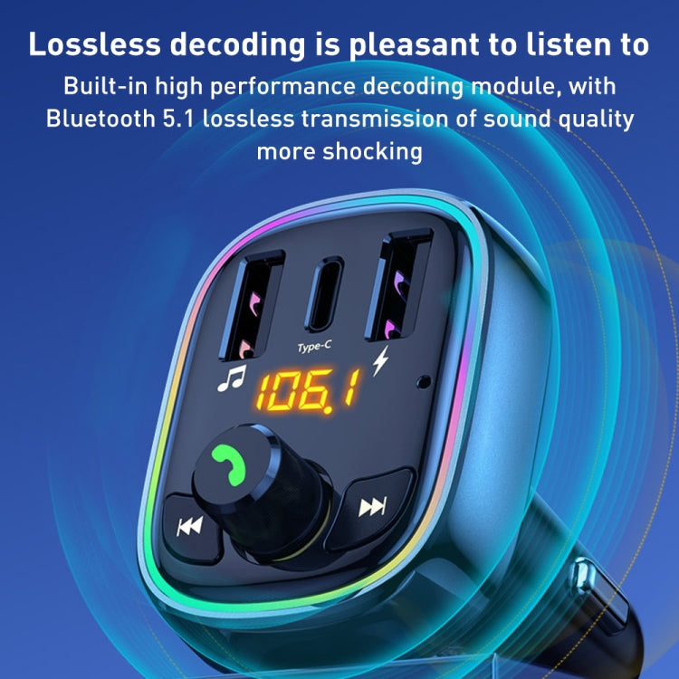 شاحن سيارة سريع WK WP-C39 USB+USB-C/Type-C MP3 Bluetooth، WP-C39