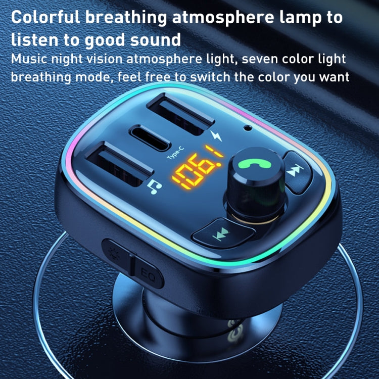 شاحن سيارة سريع WK WP-C39 USB+USB-C/Type-C MP3 Bluetooth، WP-C39