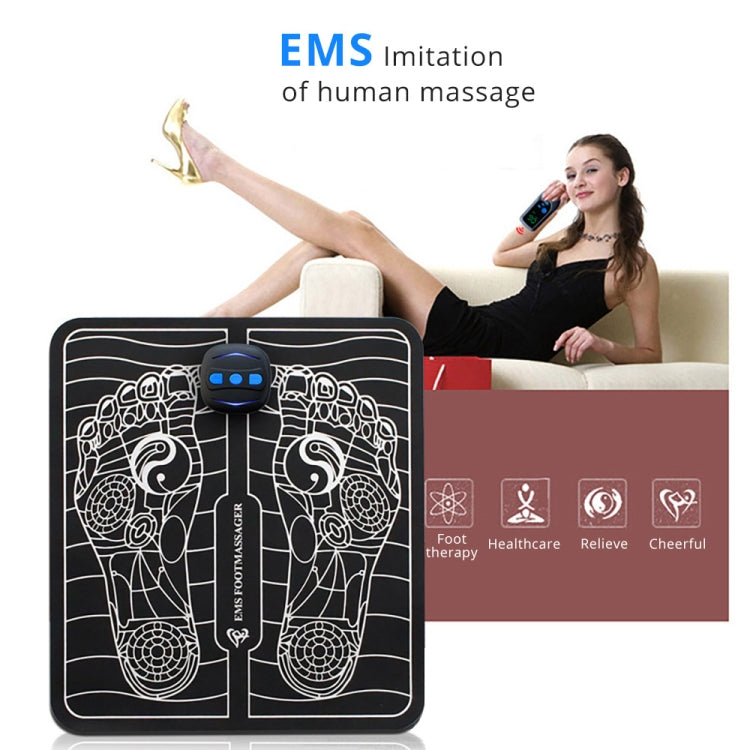 EMS Rechargeable Pulse Foot Massage Machine with Remote Control