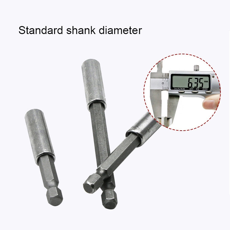 5 PCS 1/4 Electric Batch Head High Magnetism Connecting Rod Pistol Drill Extension Rod Sleeve Fast Turning Joint, Length: 150mm, 150mm Joint