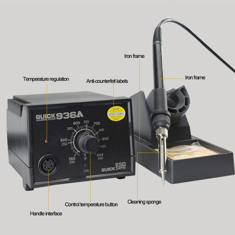 4 in 1 QUICK 936A 220V 60W Soldering Station Constant Temperature Soldering Iron Soldering Tool, AU Plug, QUICK 936A 60W