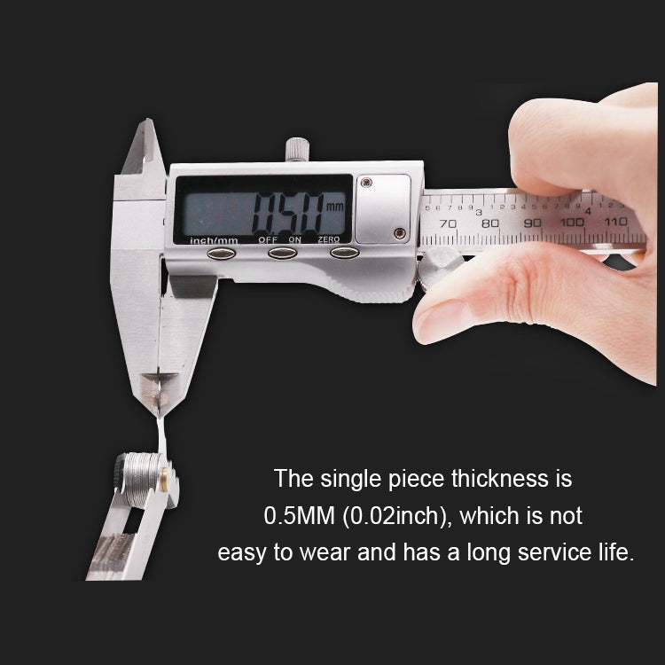 52 PCS Metric 60 Degrees +British 55 Degrees CR Stainless Steel Thread Gauge, 52 PCS Thread Gauge