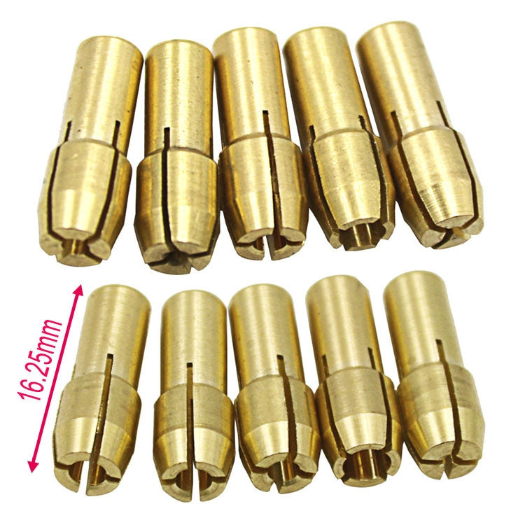 10 PCS Three-claw Copper Clamp Nut for Electric Mill Fittings,Bore diameter: 3.2mm