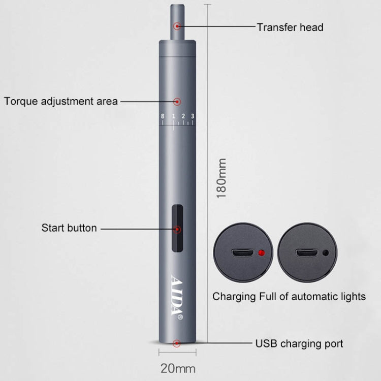 A-012 Rechargeable Lithium Battery Rechargeable Electric Drill Cordless Screwdriver Set with 8 Gear Torsion, Drill Cordless Screwdriver