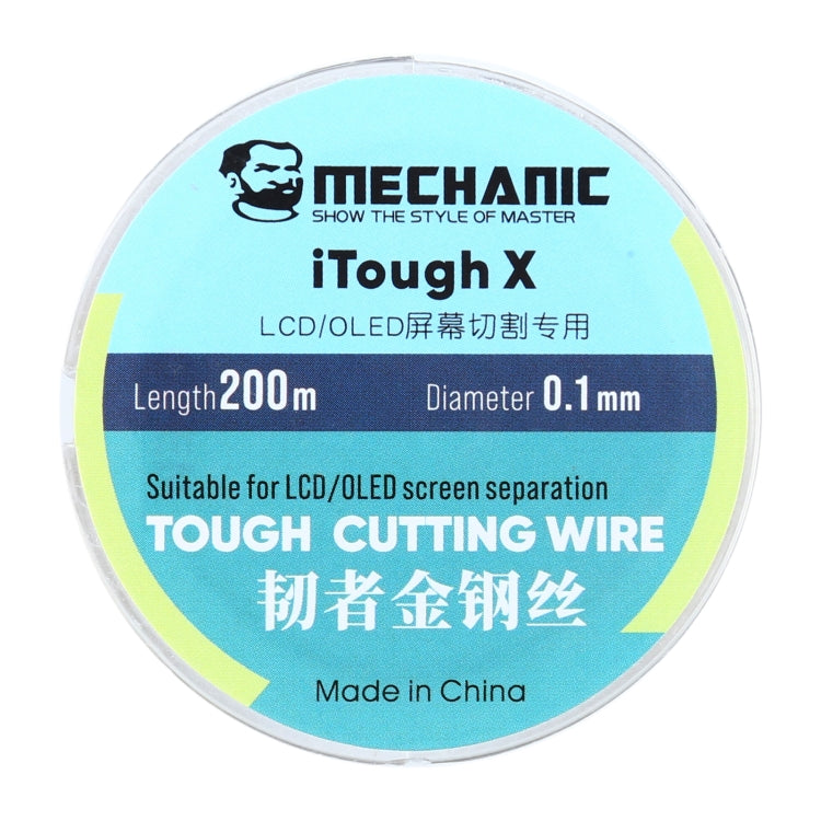 سلك قطع شاشة LCD OLED MECHANIC iTough X 200M بطول 0.1 مم، MECHANIC 0.1 مم 200M