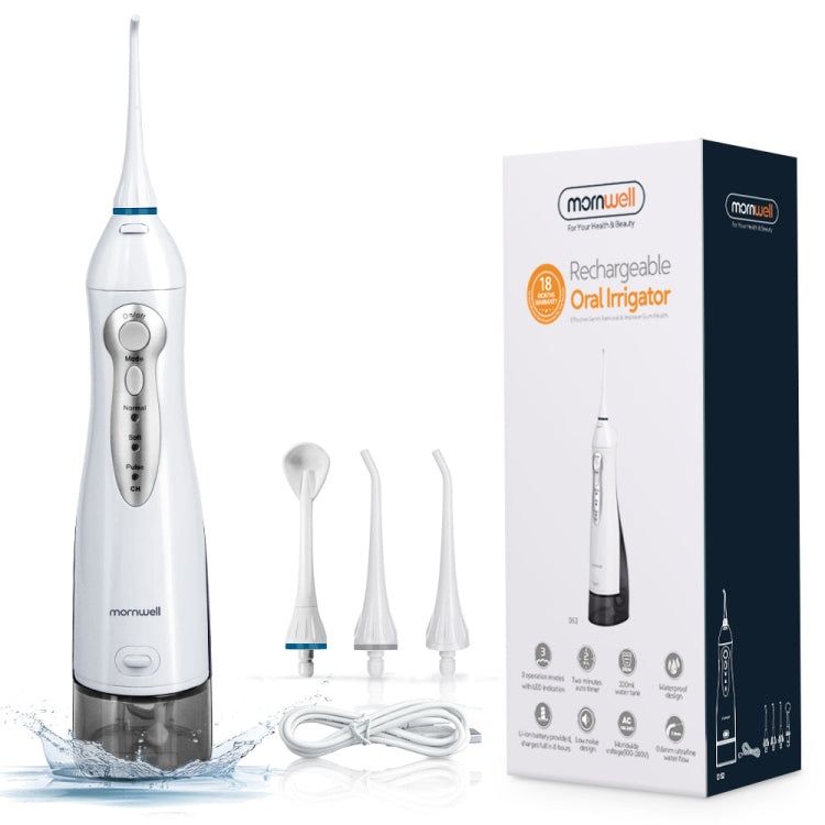 Mornwell D52 USB-Rechargeable water flosser IPX7 Waterproof Oral Irrigator, D52
