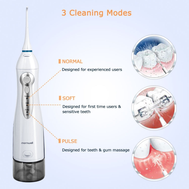 Mornwell D52 USB-Rechargeable water flosser IPX7 Waterproof Oral Irrigator, D52