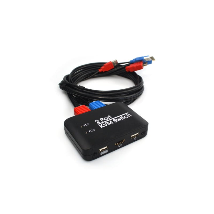 مفتاح KVM بمنفذين USB 2.0 + HDMI