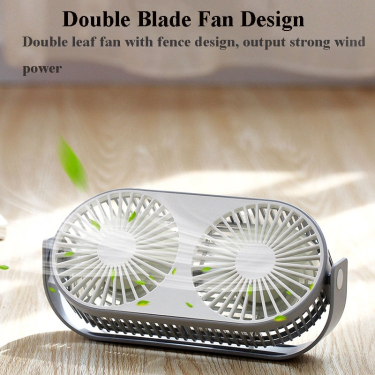 Small Bean Desktop Desktop Double Leaf Usb Mini Fan
