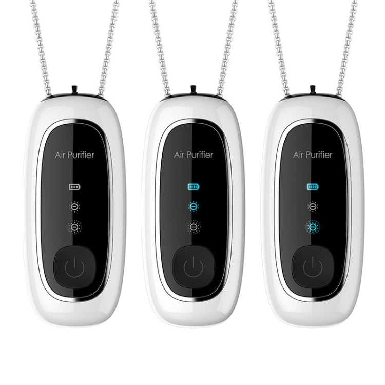 KY100A Portable Negative Ion Air Purifier Neck Hanging Air Purifier, Rectangle White, Rectangle Black