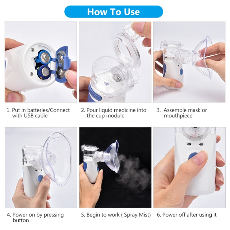 JZ-492S Portable Ultrasonic Nebulizer Mini Handheld Inhaler Respirator Health Care Home Machine Atomizer, JZ-492S