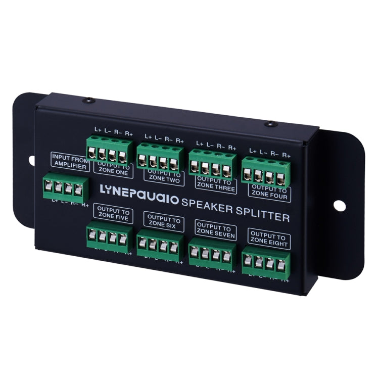 1 In 8 Out Amplifier And Sound Speaker Distributor, 8-Area Sound Source, Signal Distribution Panel, Audio Input, 300W Per Channel, B031