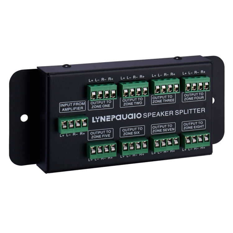 1 In 8 Out Amplifier And Sound Speaker Distributor, 8-Area Sound Source, Signal Distribution Panel, Audio Input, 300W Per Channel, B031