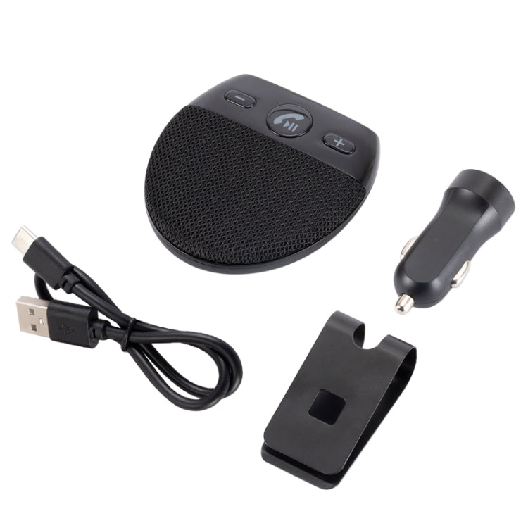 مكبر صوت حر اليدين مزود بواقي شمس للسيارة SP11 مع سماعة USB للسيارة، طقم مكبر صوت حر اليدين للسيارة، SP11
