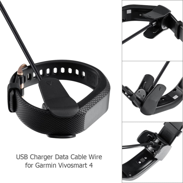 شاحن بلاستيكي لساعة Garmin Vivosmart 4 الذكية، كابل بيانات، كابل بديل، 1 متر