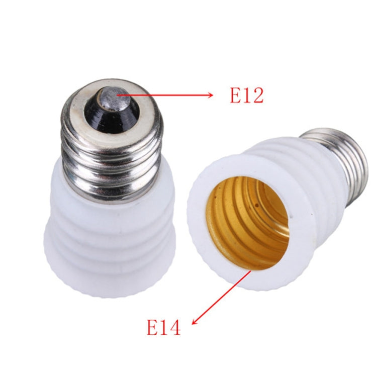 10 قطع محول مقبس E12 إلى E14 لمصباح LED، أسود، أبيض