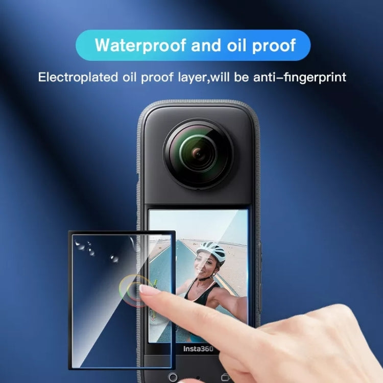 لكاميرا Insta360 X3 STARTRC، قطعتان من غشاء الحماية المنحني عالي الدقة الشفاف، لكاميرا Insta360 X3