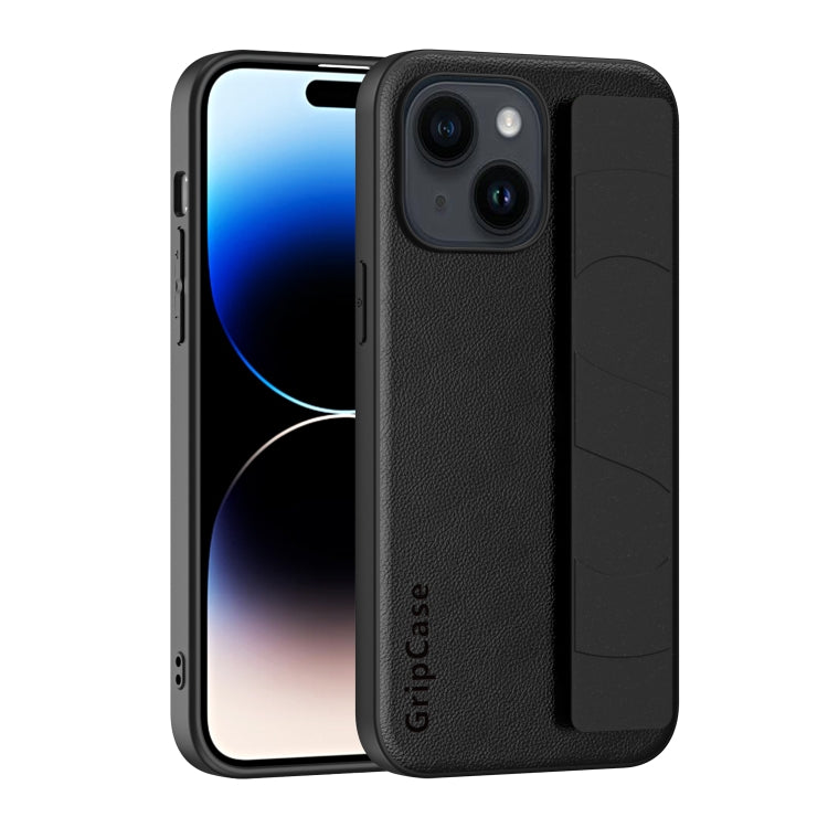 Skin Elastic Wrist Grip Back Cover Phone Case, For iPhone 15 Pro Max, For iPhone 14, For iPhone 15 Pro, For iPhone 14 Pro, For iPhone 14 Plus, For iPhone 15 Plus, For iPhone 14 Pro Max, For iPhone 15