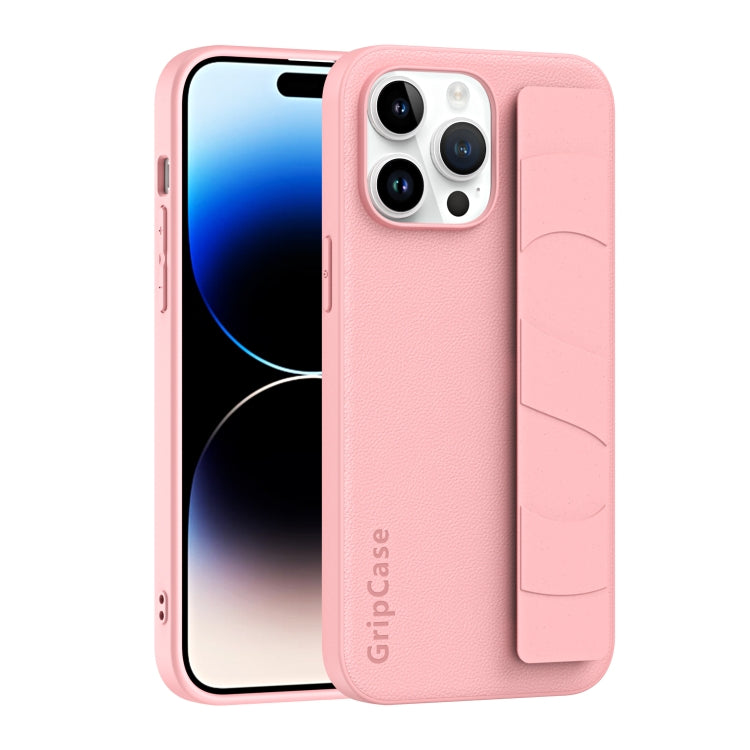 Skin Elastic Wrist Grip Back Cover Phone Case, For iPhone 15 Pro Max, For iPhone 14, For iPhone 15 Pro, For iPhone 14 Pro, For iPhone 14 Plus, For iPhone 15 Plus, For iPhone 14 Pro Max, For iPhone 15
