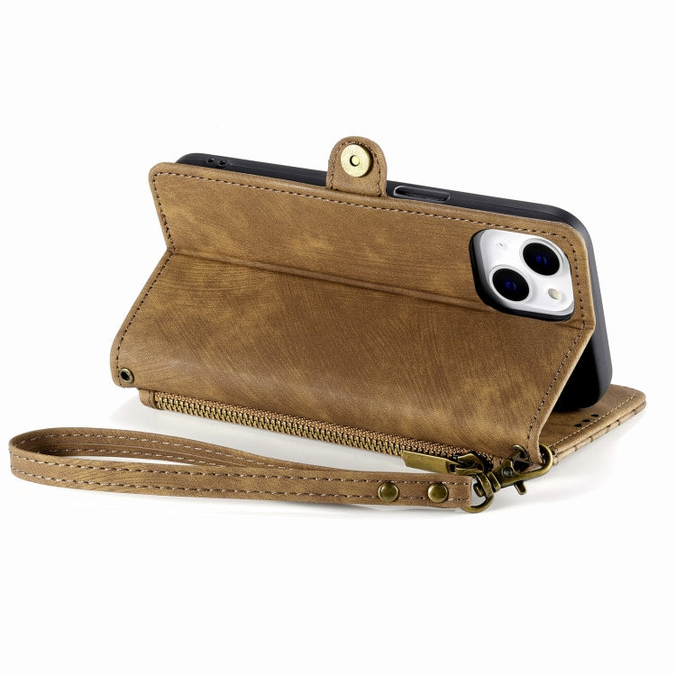 Geometric Zipper Wallet Side Buckle Leather Phone Case, For iPhone XS Max, For iPhone 7 Plus / 8 Plus, For iPhone 7 / 8 / SE 2022, For iPhone X / XS