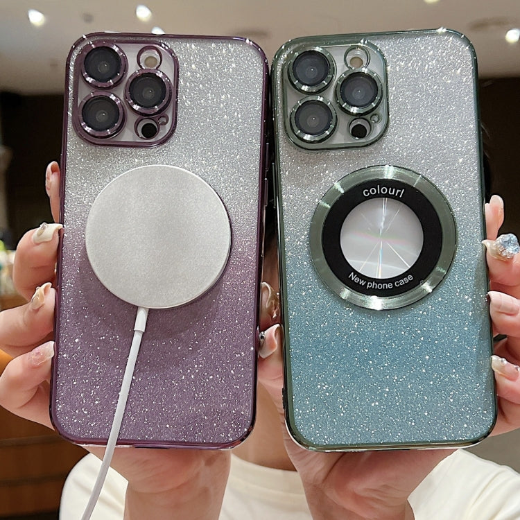 Gradient Glitter Electroplating MagSafe TPU Phone Case, For iPhone 13 Pro Max, For iPhone 13 Pro, For iPhone 13