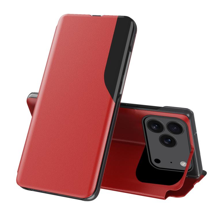 Side Display Flip Leather Phone Case, For iPhone 17 Pro Max, For iPhone 17 Pro, For iPhone 17, For iPhone 17 Air, For iPhone 16e, For iPhone 16 Pro Max, For iPhone 16 Pro, For iPhone 16 Plus