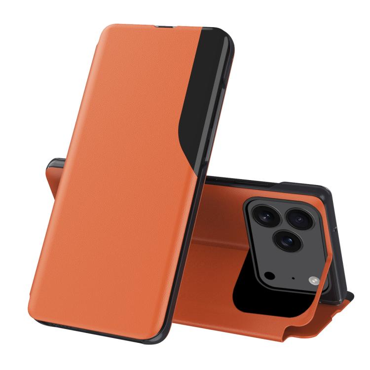 Side Display Flip Leather Phone Case, For iPhone 17 Pro Max, For iPhone 17 Pro, For iPhone 17, For iPhone 17 Air, For iPhone 16e, For iPhone 16 Pro Max, For iPhone 16 Pro, For iPhone 16 Plus