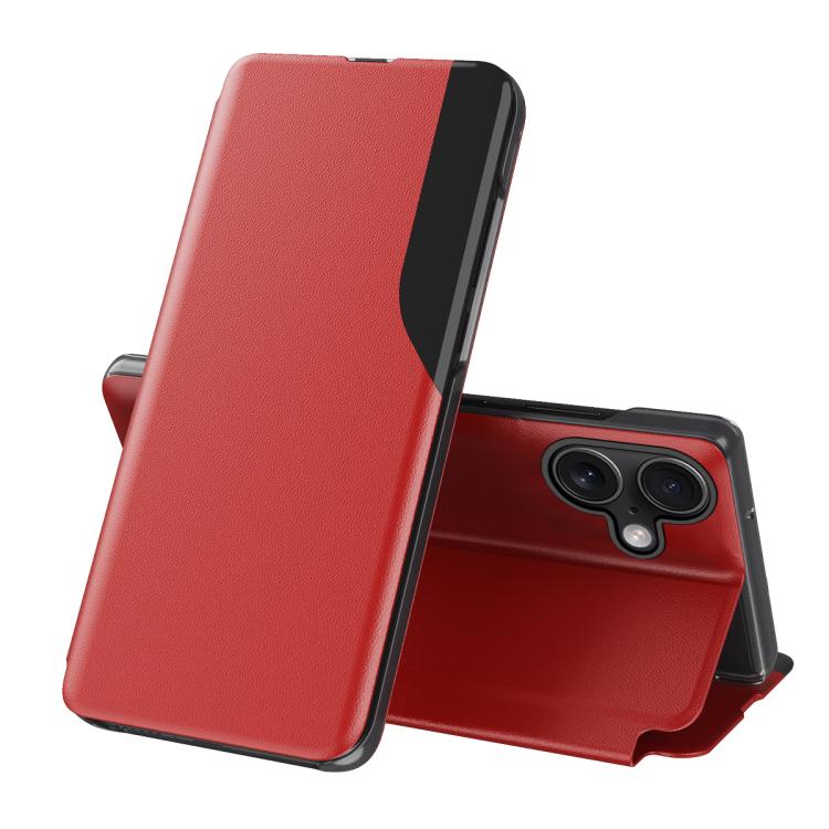Side Display Flip Leather Phone Case, For iPhone 17 Pro Max, For iPhone 17 Pro, For iPhone 17, For iPhone 17 Air, For iPhone 16e, For iPhone 16 Pro Max, For iPhone 16 Pro, For iPhone 16 Plus