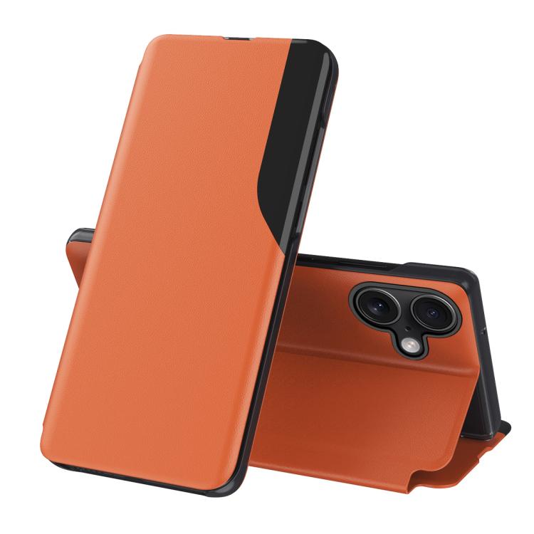 Side Display Flip Leather Phone Case, For iPhone 17 Pro Max, For iPhone 17 Pro, For iPhone 17, For iPhone 17 Air, For iPhone 16e, For iPhone 16 Pro Max, For iPhone 16 Pro, For iPhone 16 Plus
