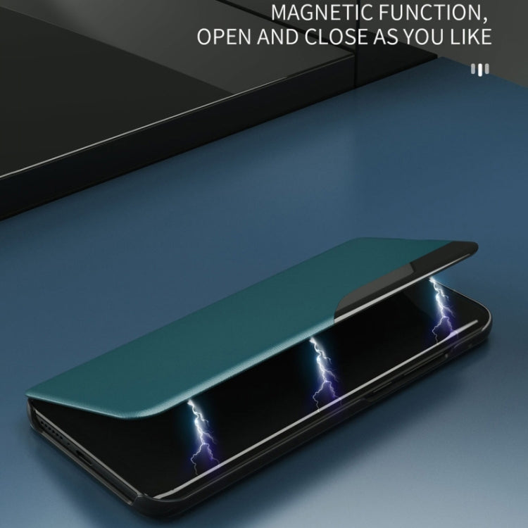 جراب هاتف جلدي قابل للطي مع شاشة جانبية، لهاتف iPhone 15