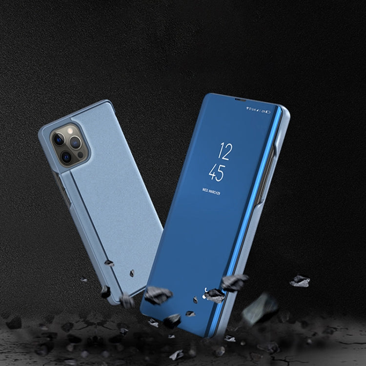 جراب هاتف جلدي أفقي قابل للطي مع حامل، مع مرآة مطلية، مناسب لأجهزة iPhone 16e وiPhone 16 Pro Max وiPhone 16 Pro وiPhone 16 Plus وiPhone 16 وiPhone 15 Pro Max