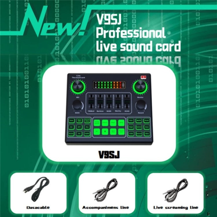 V9SJ Multifunctional Live Sound Card External Audio Mixer
