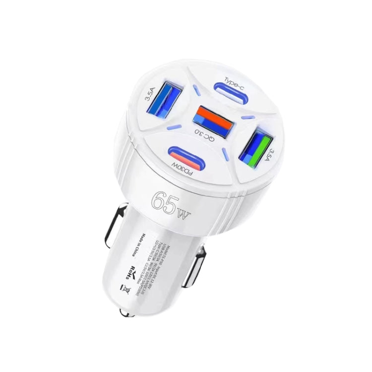 TE-P50 65W PD30W Type-C x 2 + USB x 3 Multi Port Car Charger, without Cable