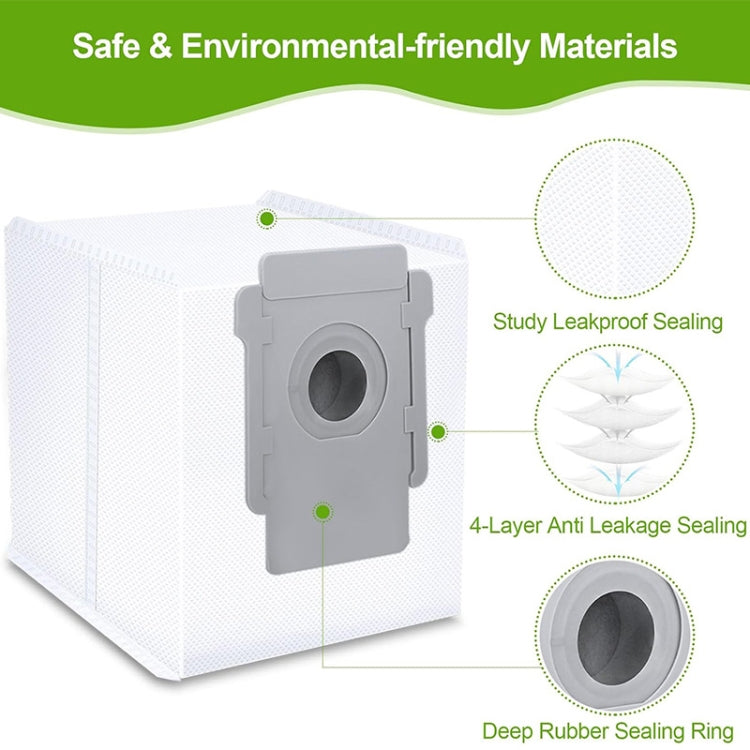 JUNSUNMAY 5pcs For iRobot Roomba i & s & j Series i8 / i8+ / s9 / s9+ Vacuum Bags Automatic Disposal Dust Bags