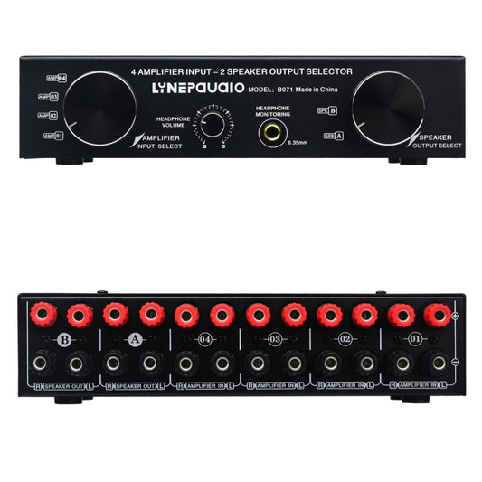 4 Input 2 Output or 2 In 4 Out Power Amplifier Speaker Selector Switcher