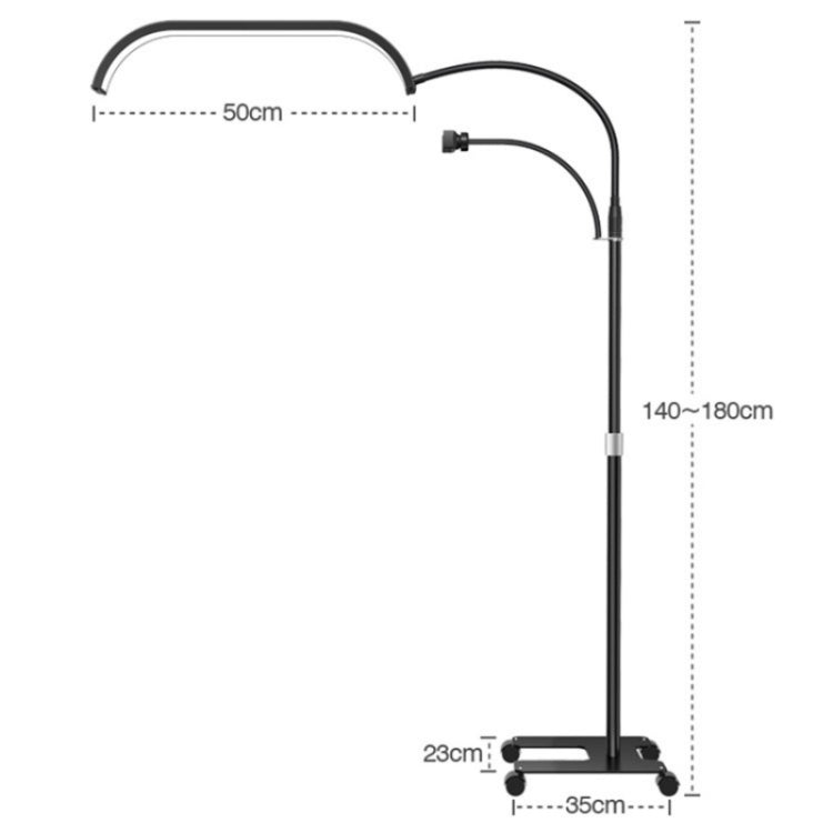 HD-G63X Floor Standing Remote Dimming LED Moon Lamp Manicure Eyelash Beauty Lamp