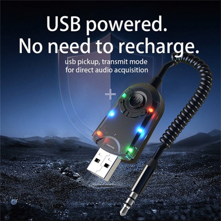 W9 Car Bluetooth Music Receiver USB Bluetooth 5.3 Adapter Wireless Audio Receiver, W9