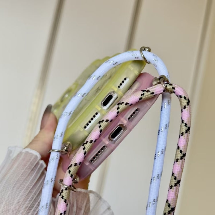 Crossbody Wave Edge Butterfly TPU Phone Case, For iPhone 15 Pro Max, For iPhone 15 Pro, For iPhone 15 Plus, For iPhone 15