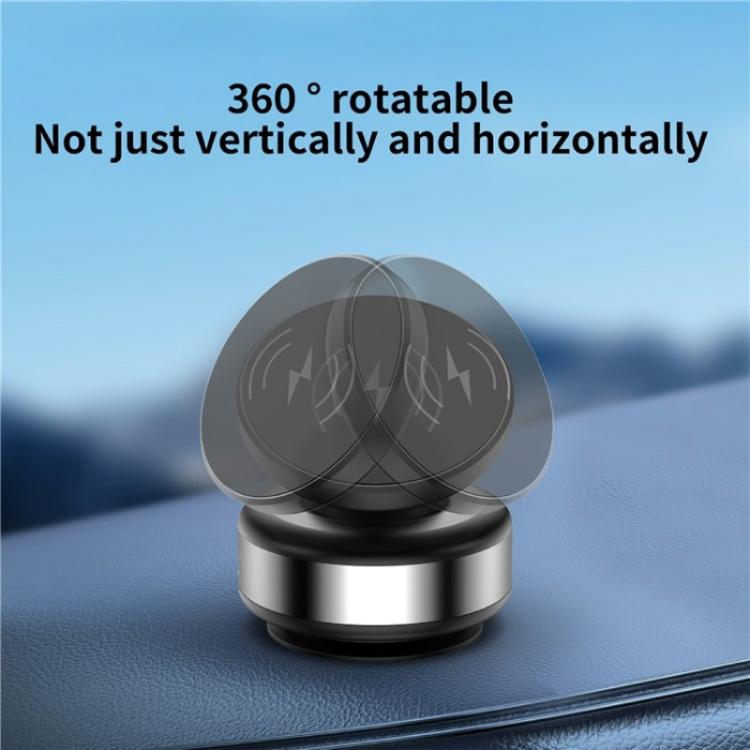 X9C Wireless Charging Navigation Stand Car Magnetic Suction Vacuum Phone Holder, X9C (Black), X9C (Silver)