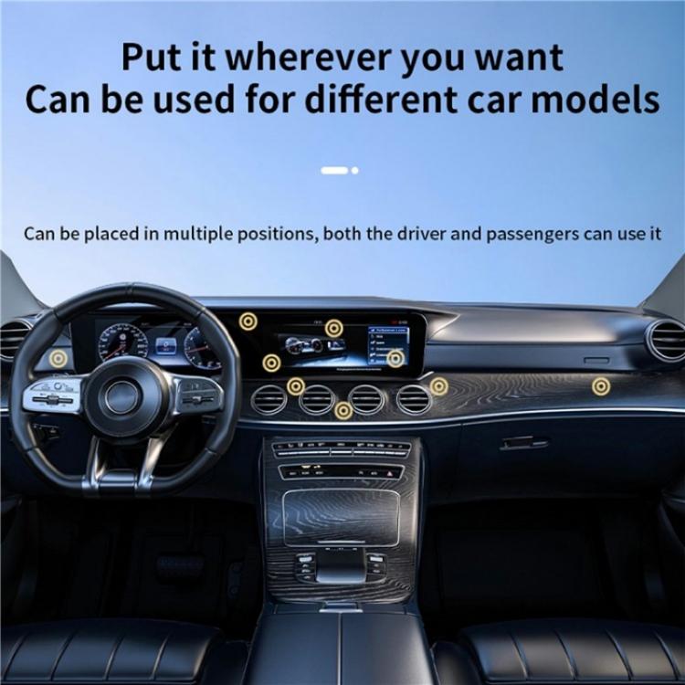 X9C Wireless Charging Navigation Stand Car Magnetic Suction Vacuum Phone Holder, X9C (Black), X9C (Silver)