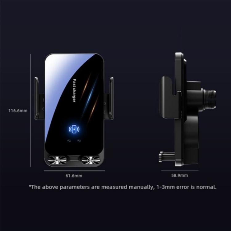 SD05 With Retractable Type-C Cable Car Phone Holder Wireless Charging Mount, SD05