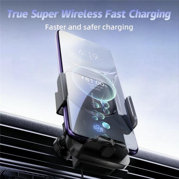 SD06 Car Air Vent Mount Anti Shake Automatic Clamping Wireless Charging Phone Stand, SD06