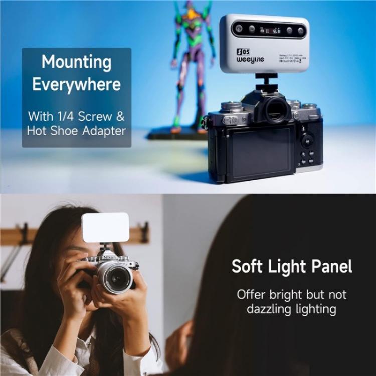 Weeylite S05 Portable App Control Phone Fill Lamp Video Live Streaming Photography RGB Full Color Fill Light