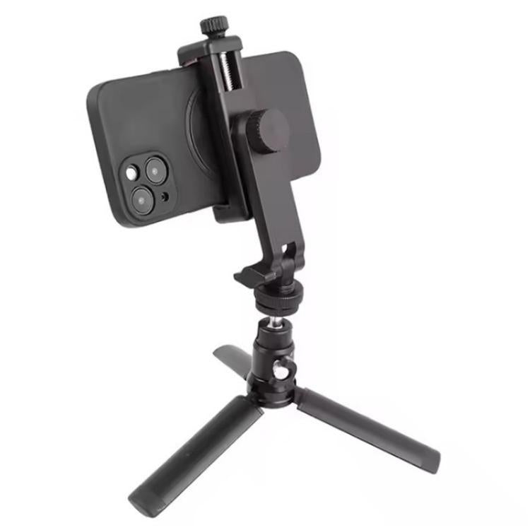 KY18 Live Streaming Photography DSLR Camera Rotating Cellphone Clamp Cold Shoe Mount