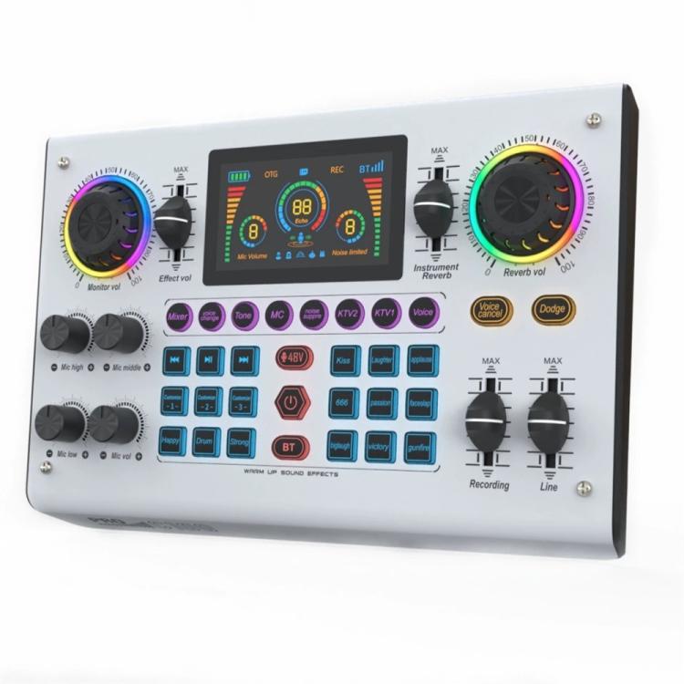 C100 Pro For Streaming / Recording 5 Sound Effects Portable Live Sound Card Audio Mixer