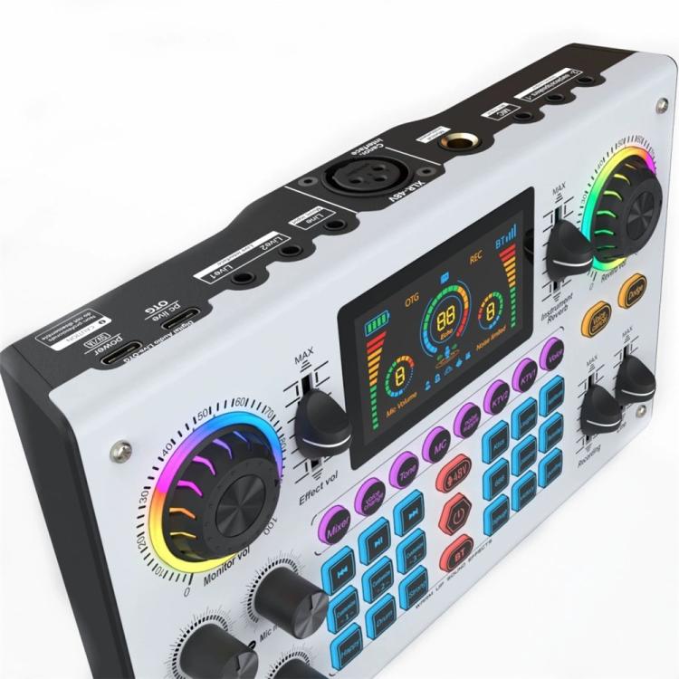 C100 Pro For Streaming / Recording 5 Sound Effects Portable Live Sound Card Audio Mixer