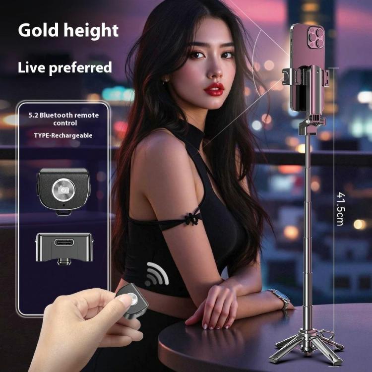 P25 Extendable Anti-shake Four-Legged Stand Portable Handheld Phone Selfie Stick