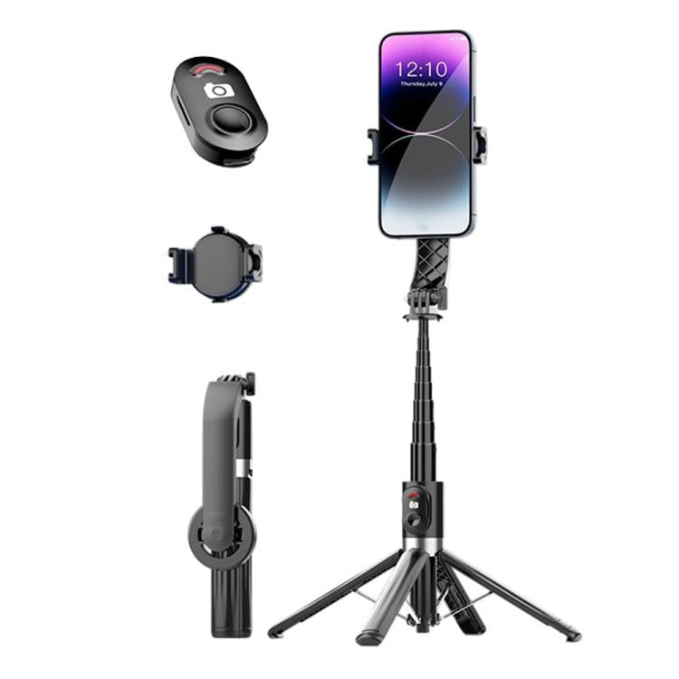 P07 Max Extendable Four-legged Stand Magnetic Phone Selfie Stick with Bluetooth Remote Control