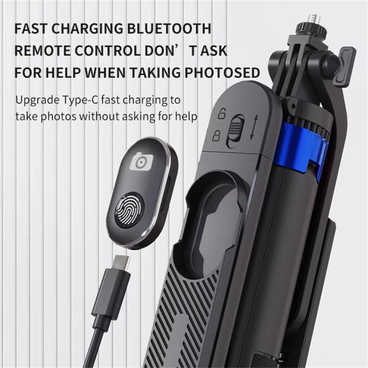 P515 Portable Retractable Four-Legs Phone Stand Selfie Stick with Bluetooth Remote Control