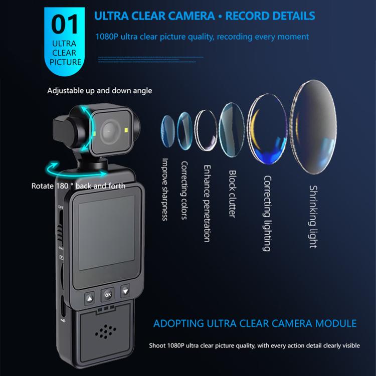 1080P Ultra-HD Clip Pocket Vlog Camera WiFi Portable Video Recorder Camera